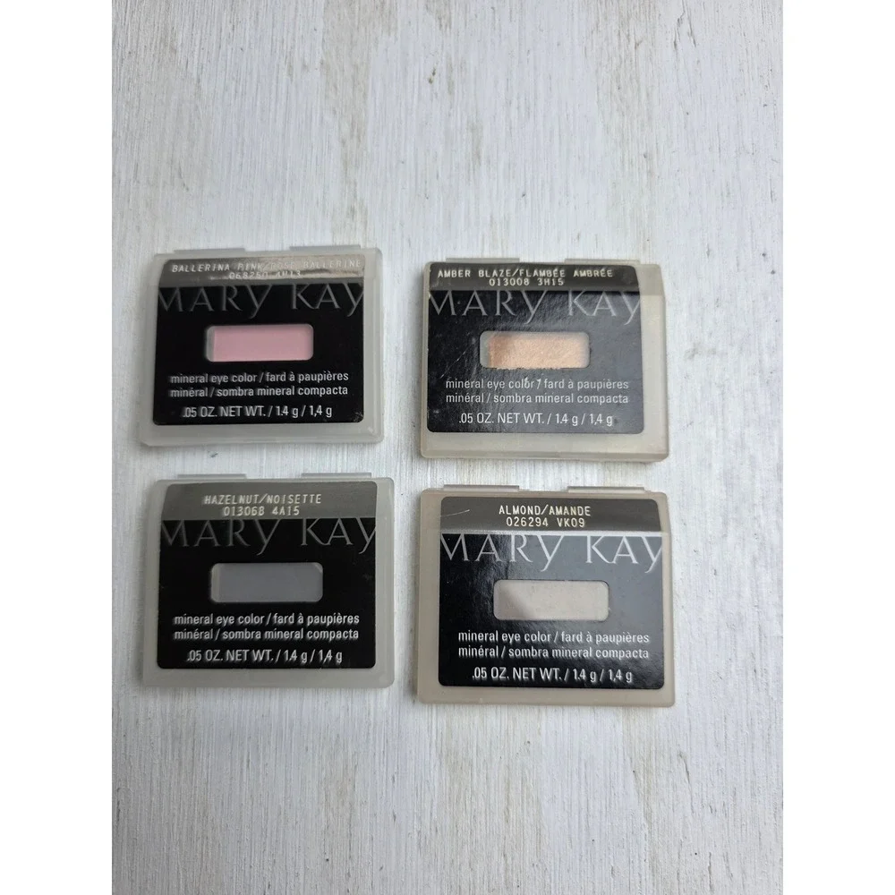 Mary Kay Mineral Eye Color Set Ballerina Pink Amber Blaze Hazelnut Almond 4pc